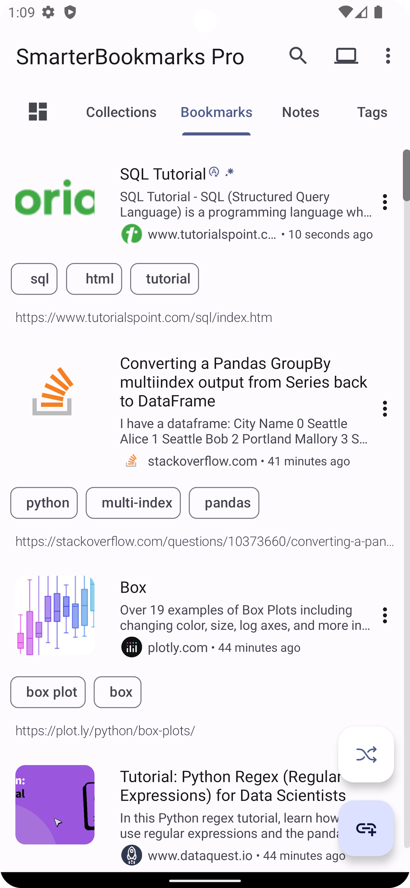 Smarter Bookmarks Screenshot 1