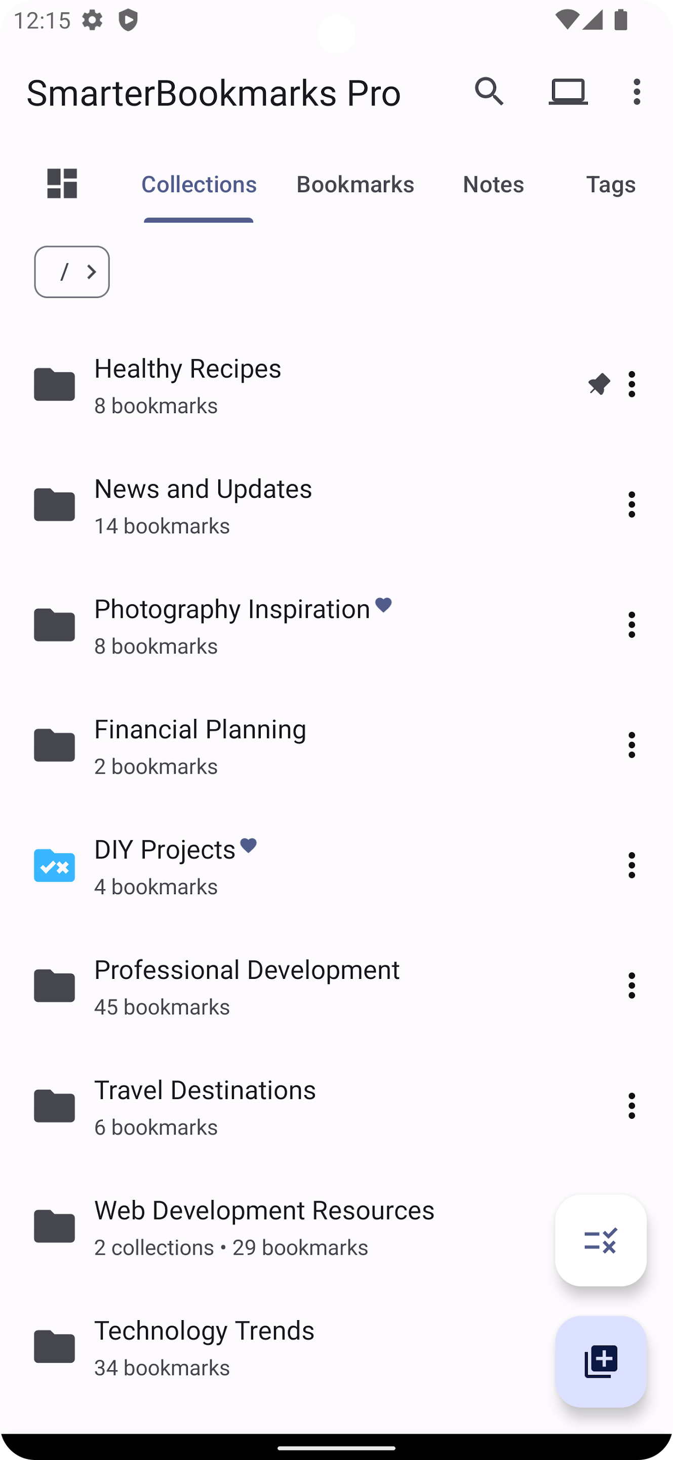 Smarter Bookmarks Screenshot 2