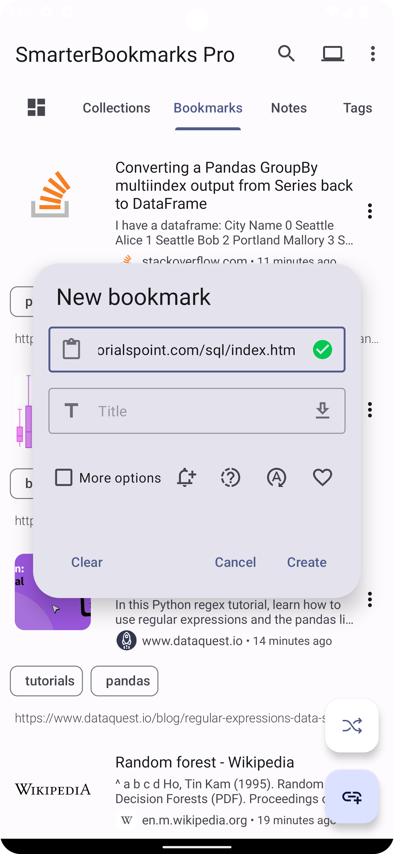 Smarter Bookmarks Screenshot 3